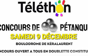 Concours de pétanque au profit du Téléthon