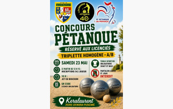 Concours en triplette samedi 23 mai