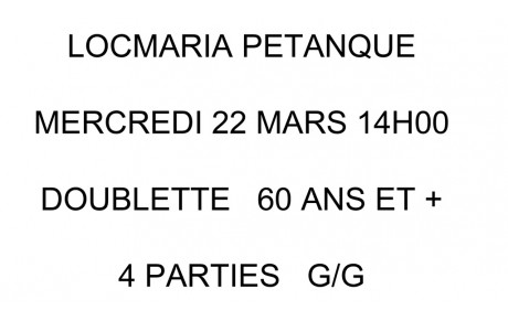 Concours Vétérans 60 ans  et +