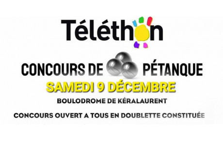 Concours de pétanque au profit du Téléthon